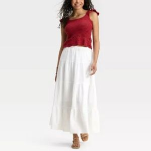 Universal Thread Crinkle Gauze Pull-On Maxi Skirt